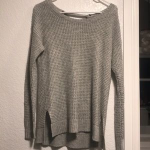 Waffle sweatshirt- ties in back